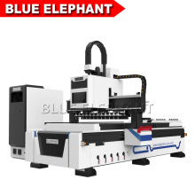 Jinan Blue Elephant 1325 Linear Automatic Tool Changer CNC Router for Wood Furniture Industry